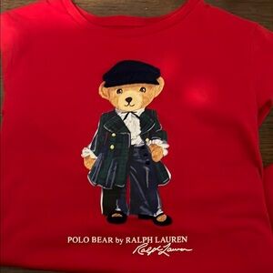 Ralph Lauren Red Polo Bear Kids Sweatshirt